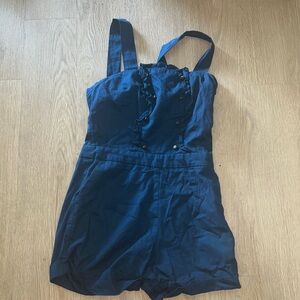 Cooperative navy blue sleeveless romper